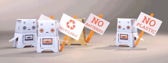 Reusable, Recyclable, No Plastic, No Batteries