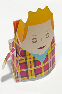 Photo of a paper version of a Fashion designer called Vivienne